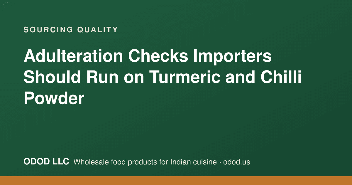 Laboratory technician performing a spot test on turmeric and chilli powder samples for adulteration checks