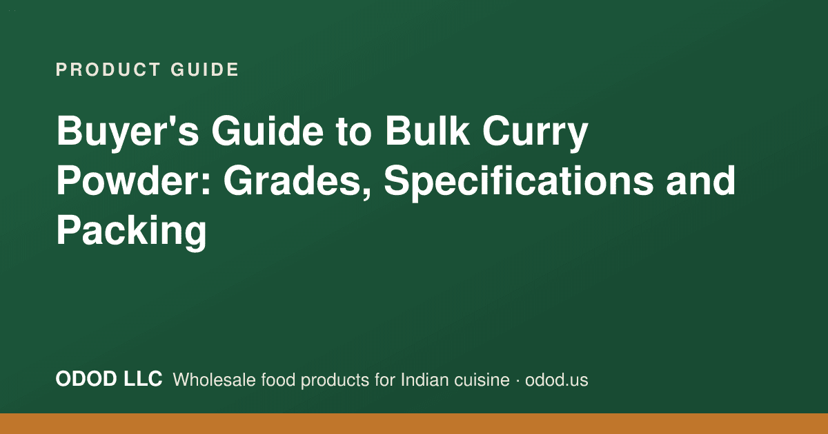Bulk curry powder in 25 kg lined bags beside a specification sheet and sieve on a warehouse table