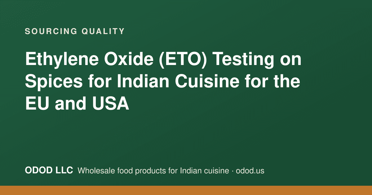 Laboratory technician testing a spice sample for ethylene oxide residue before export