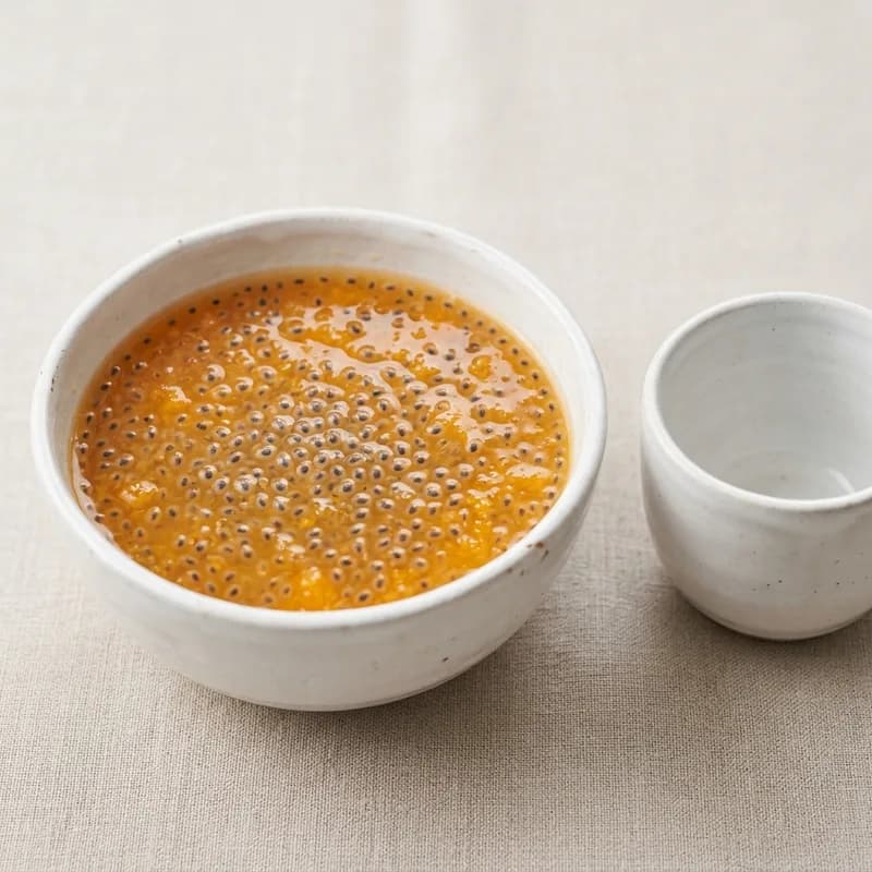 Basil Seed Drink Juice – Orange Flavor (illustrative image)