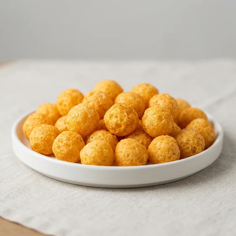 Cheese Balls / Cheese Puffs / Chrunchy Cheese Puffs (illustrative image)