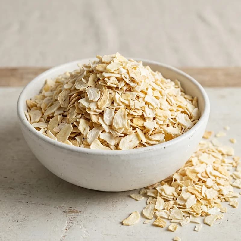 Dehydrated Garlic Flakes (illustrative image)
