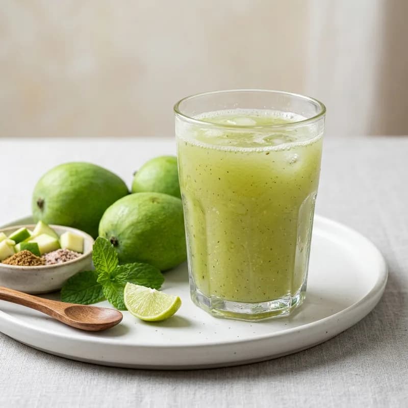 Green Mango Fruit Juice / Aam Panna (illustrative image)