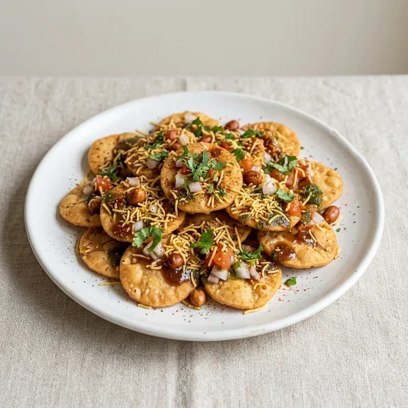 Masala Papdi / Spicy Papad (illustrative image)