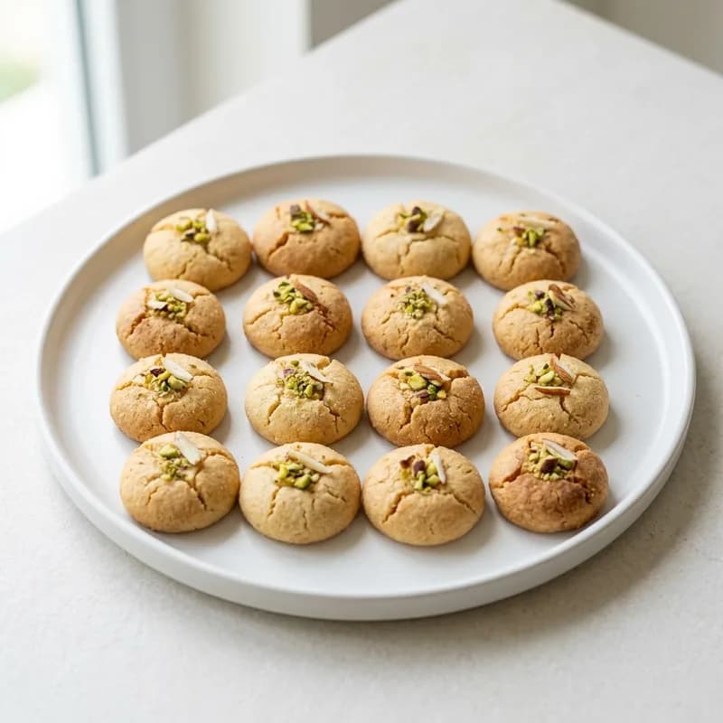 Nankhatai / Indian Shortbread Biscuits (illustrative image)