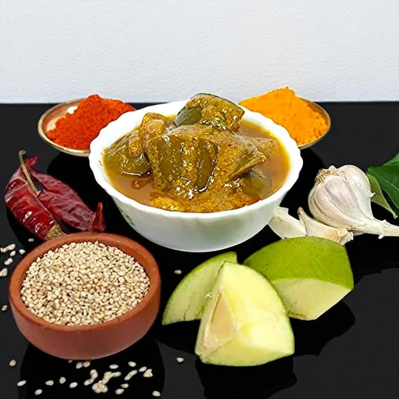 Nuvvula Avakaya (Sesame Mango Pickle)