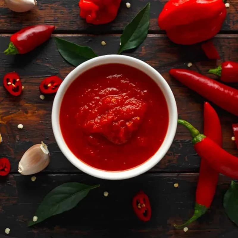 Red Chilli Sauce / Red Chili Sauce / Spicy Red Condiment